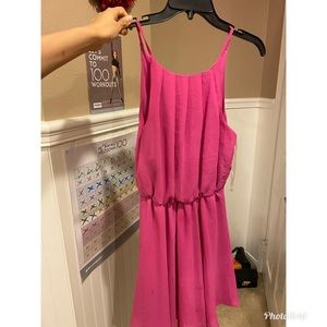 Pink flowy dress